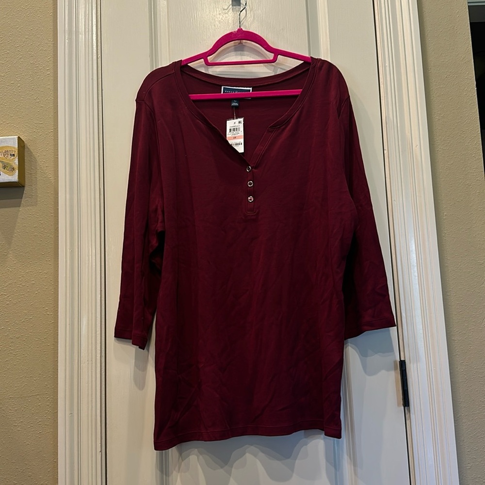 Karen Scott womens blouse
